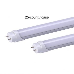 4-Foot 22W (BOX of 25-TUBES) Tube LED Light, 2860LM, TWO ROW LED, Clear or Frost COVER , 6500K Day Light Bypass Double End Power